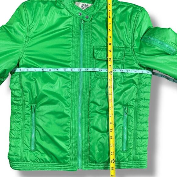 Juicy Couture JM Green Puffer Jacket M Vintage Y2K Streetwear Rare Unisex Zip Up - Picture 10 of 11